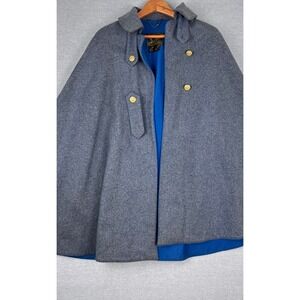 Vintage CD Williams & Co Nurses Cape Grey Wool Blue Lining Philadelphia Gold